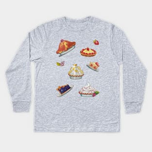 Vintage Pies Kids Long Sleeve T-Shirt